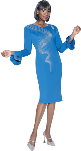 Terramina 7107 royal blue scuna dress
