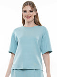 Why Dress T230269 Slate blue top
