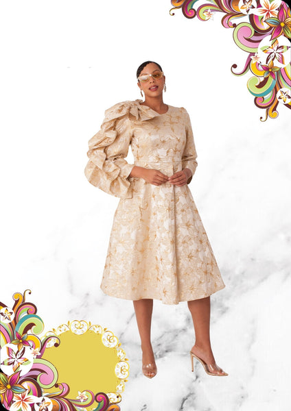 Chancele Dress 9763-White main image 1
