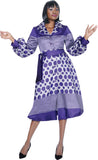 Terramina 7052 purple balloon dress