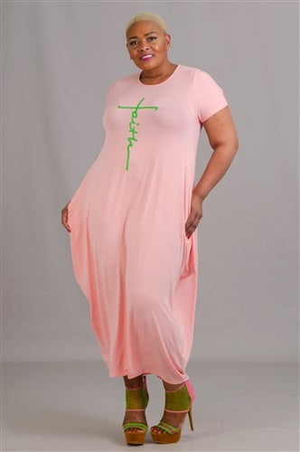 faith maxi dress plus size Faith Summer Maxi Dress (Pink) 3x / Pink