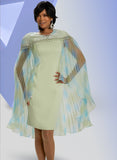 Donna Vinci 5794 sheer cape dress