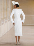 Donna Vinci Knit 13374 white dress
