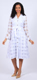 Diana 8657 white bell sleeve dress