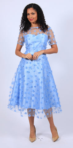 Diana 8693 sky blue dress