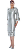 Dorinda Clark 4951 silver leather dress