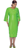 Dorinda Clark 4951 green leather dress