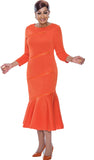 Dorinda Clark 4971 orange mermaid scuba dress