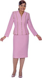 Dorinda Clark 4992 pink skirt suit
