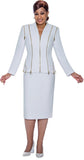 Dorinda Clark 4992 white skirt suit