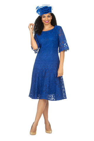 Giovanna D1541 royal blue lace dress