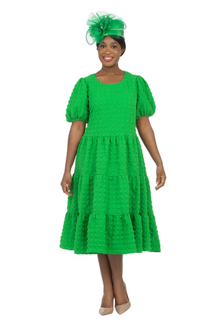 Giovanna D1559 apple green popcorn dress