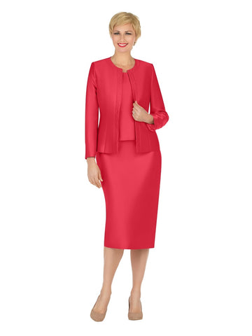 Giovanna G1153 red skirt suit