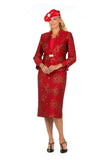 Giovanna G1172 red skirt suit