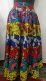 African Print Button Down Maxi Skirt