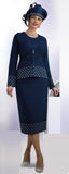 Lily & Taylor 736 navy skirt suit