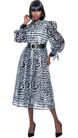 Terramina 7079 zebra print maxi dress