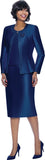 Terramina 7637 navy blue skirt suit
