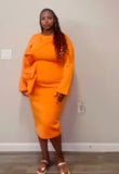 Serafina 6403D orange dress
