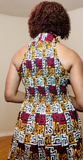African Print Halter Dress