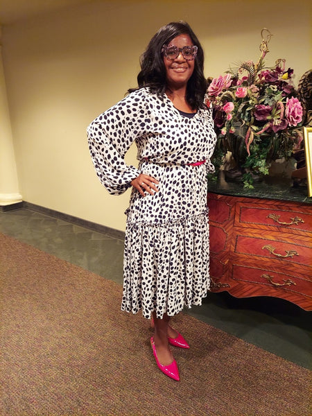 Lantern Sleeve Midi Dress – Diva's Den Fashion, LLC