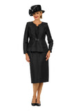 Giovanna 0978 black skirt suit