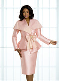 Donna Vinci 12150 pink skirt suit
