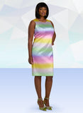 Donna Vinci 12152 multi colored dress