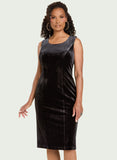 Donna Vinci 12207 black velvet dress