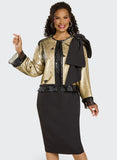 Donna Vinci 12215 black skirt suit