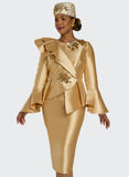 Donna Vinci 12229 gold skirt suit