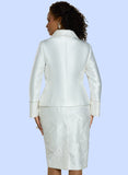Donna Vinci 12232 white skirt suit
