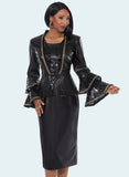 Donna Vinci 12235 black skirt suit