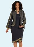 Donna Vinci 13448 black knit jacket dress