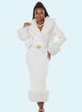 Donna Vinci 13455 white knit dress