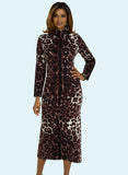 Donna Vinci Knit 13456 animal print dress