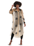 Love the Queen 17599 gold sheer tunic