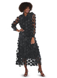 Love the Queen 17601 black petal skirt suit