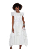 Love the Queen 17607 white sheer dress