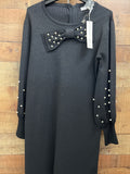 Lily & Taylor 728 black knit dress