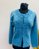 Lily & Taylor 866 Ice Blue Knit skirt suit