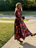 Floral Jacquard Maxi Dress