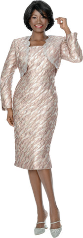 Terramina 3049 mauve brocade jacket dress