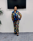 Black Floral Bliss Pant Set