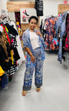 Serenity blue Scarf Pant Set