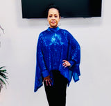 Why Dress T230363 royal blue top