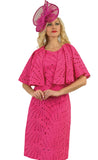 Lily & Taylor 4993 pink lace dress
