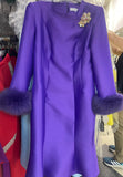 Lily & Taylor 4821 purple dress