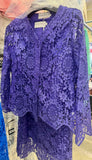 Lily & Taylor 5117 purple lace skirt suit