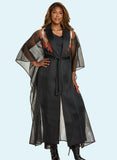 Donna Vinci 5870 black mesh pant suit